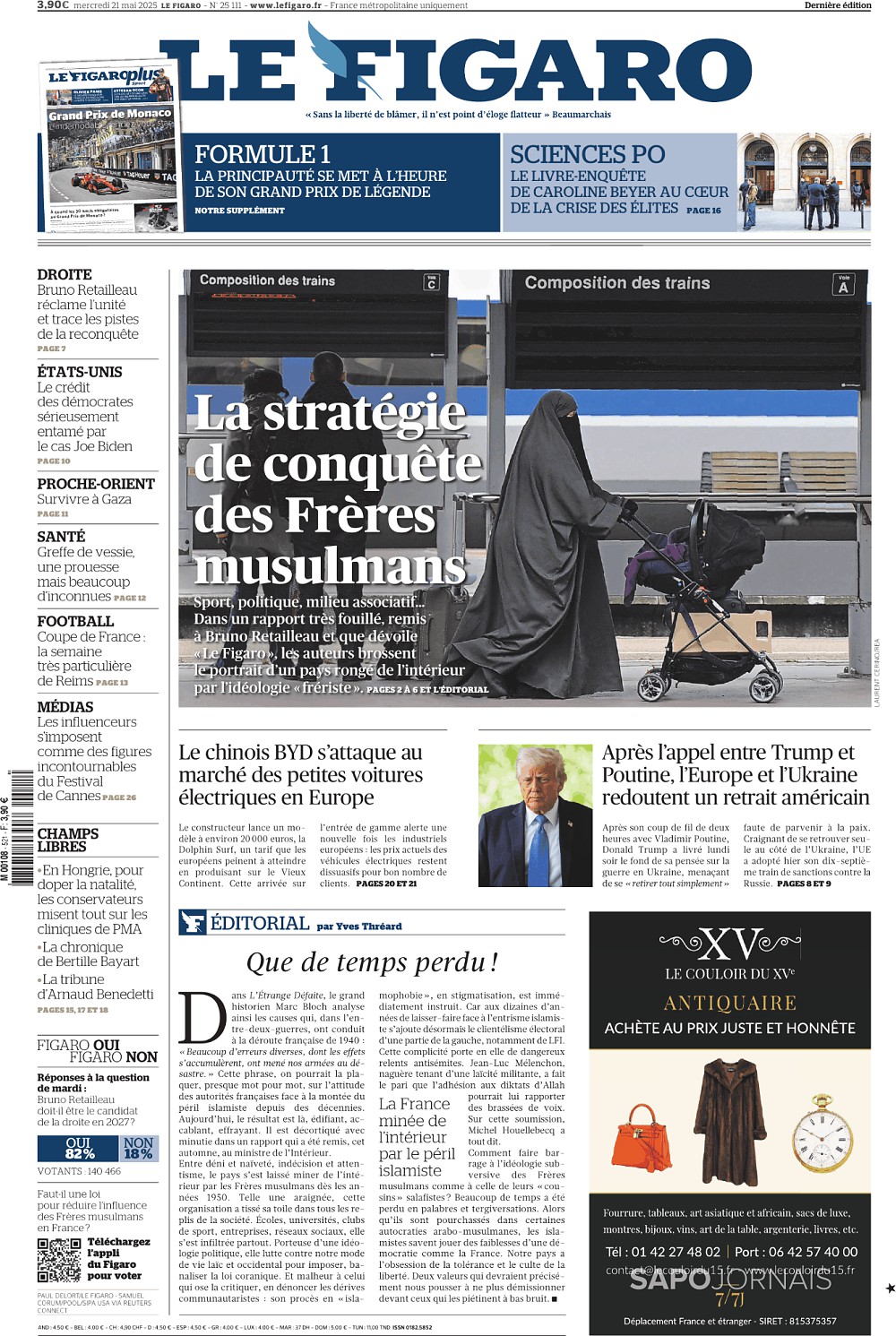Capa do Jornal Le Figaro