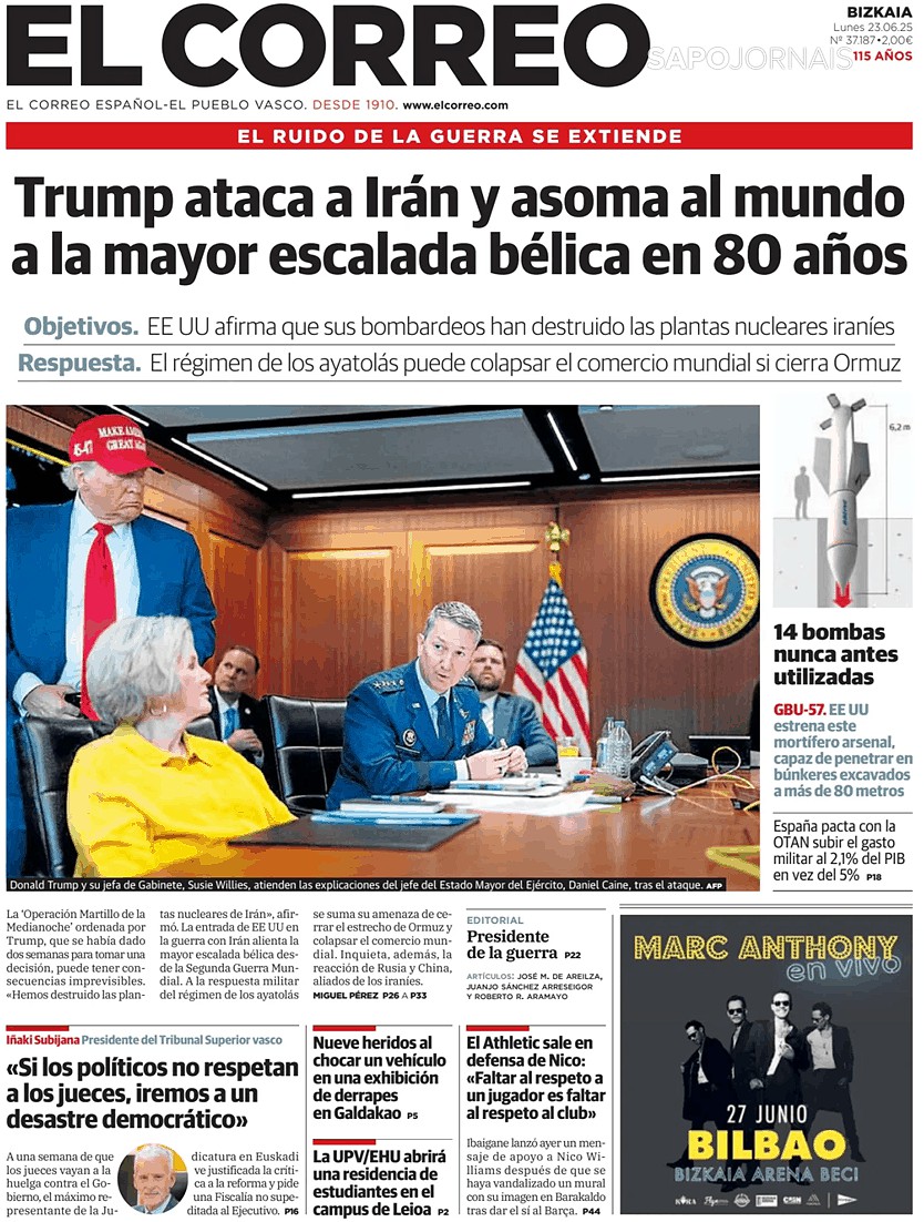 Capa do Jornal El Correo Digital